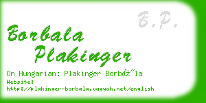 borbala plakinger business card